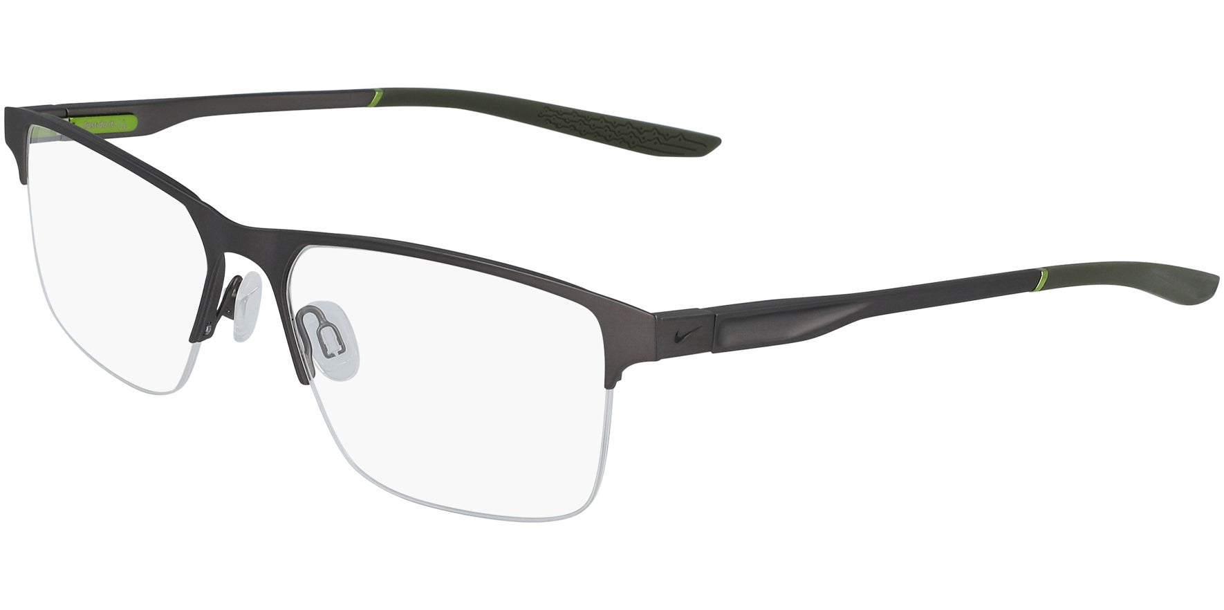 Nike Optical Semi-Rimless Rectangle Browline Eyeglass Frames