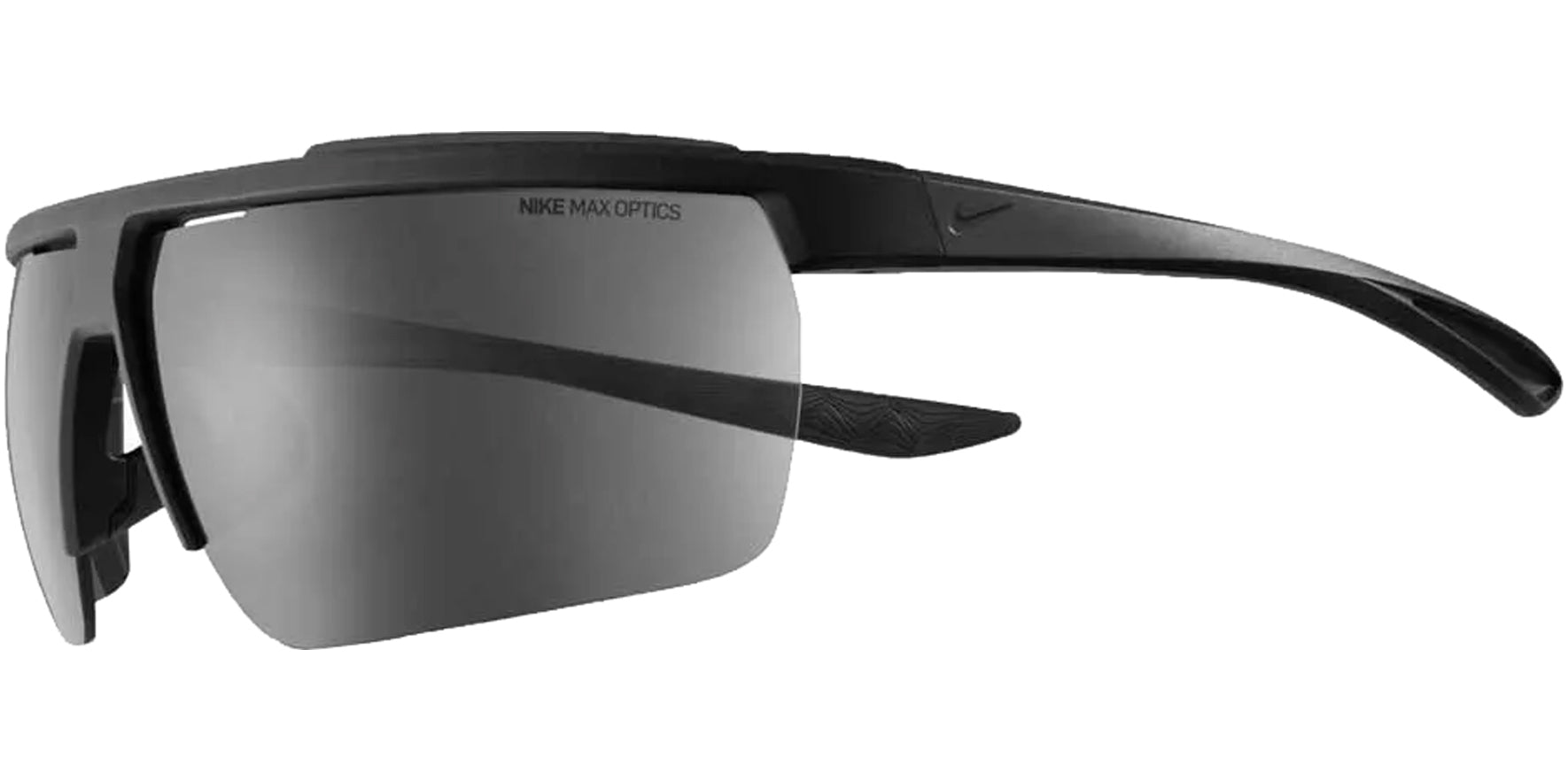 Nike Windshield 20 M Matte Black Half-Rim Rectangle w/ Max Optics Lens