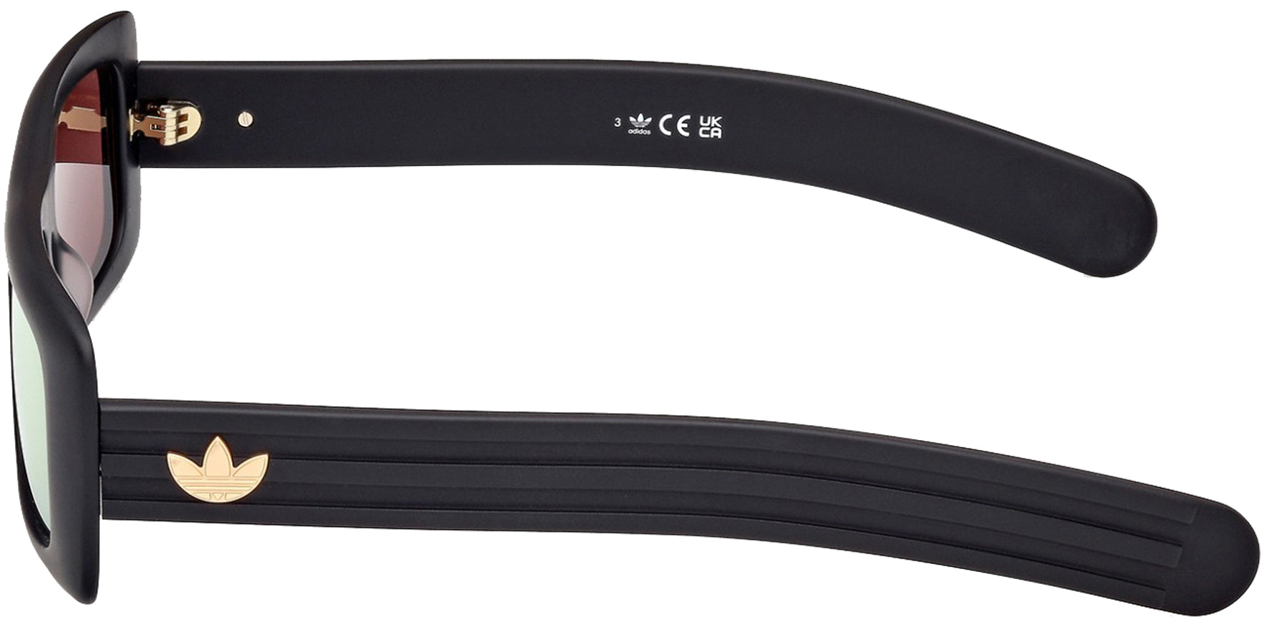 Adidas Originals Matte Black Rectangle w/ Mirror Lens