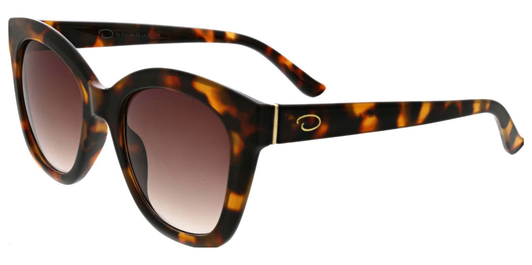 Oscar By Oscar de la Renta Rounded Cat-Eye w/ Gradient Lens