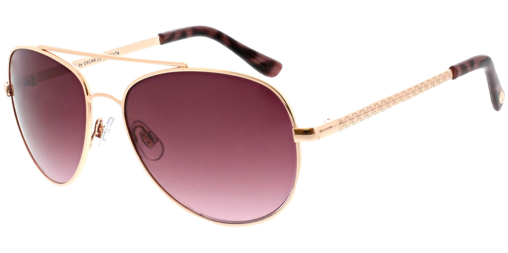 Oscar By Oscar de la Renta Slim Metal Aviator w/ Acetate Tips