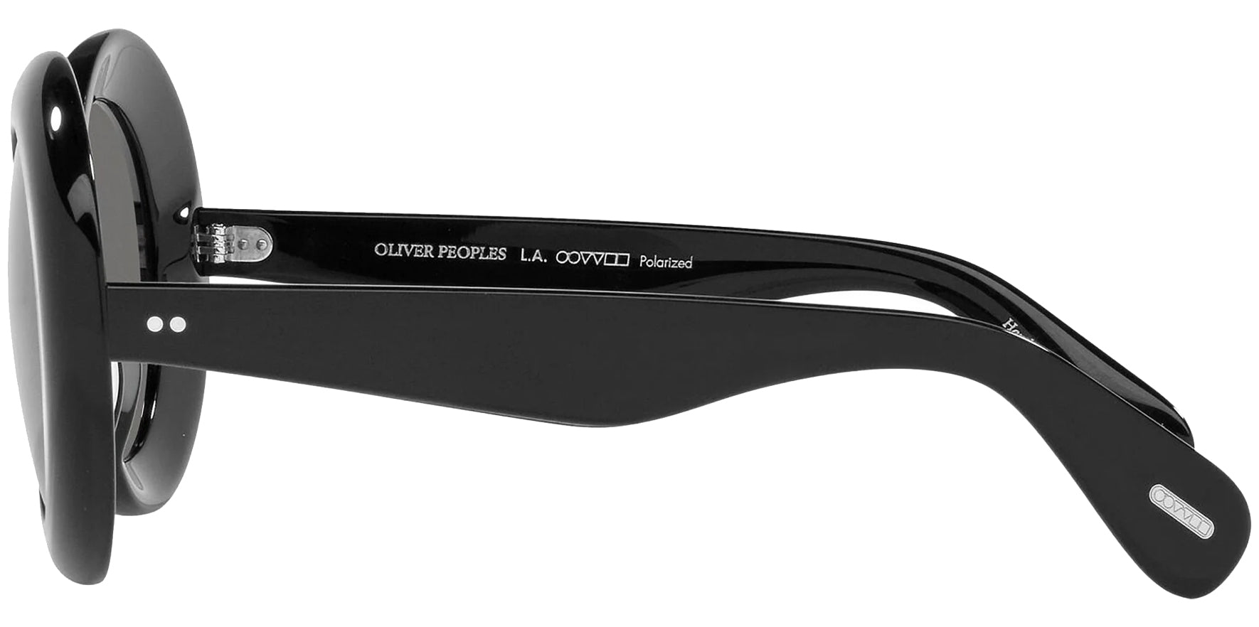 Oliver Peoples Dejeanne Polarized Black Oversized Round - Eyedictive