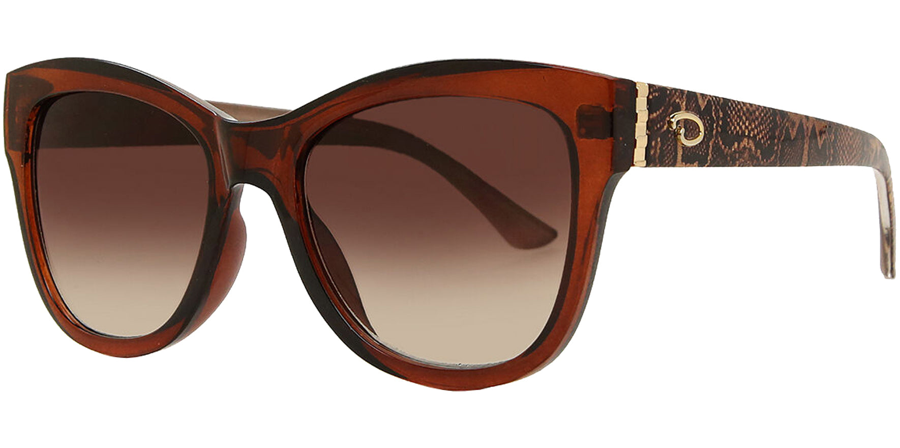 Oscar By Oscar De La Renta Rounded Cat-Eye w/ Gradient Lens