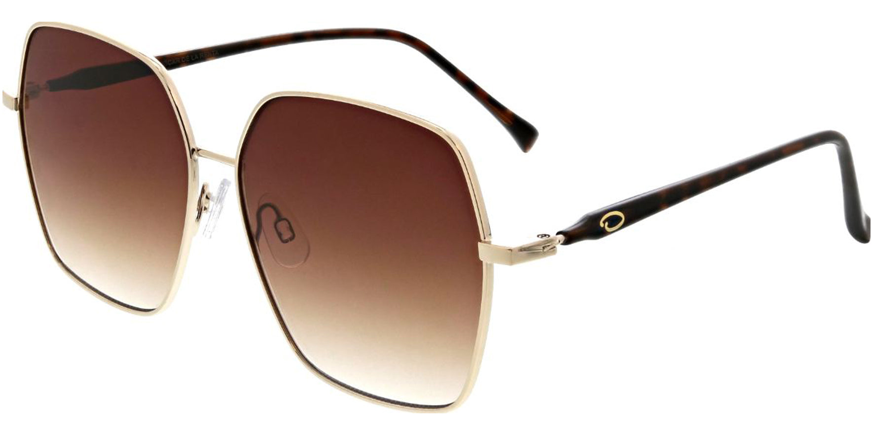 Oscar By Oscar De La Renta Oversized Geometric Square w/ Gradient Lens