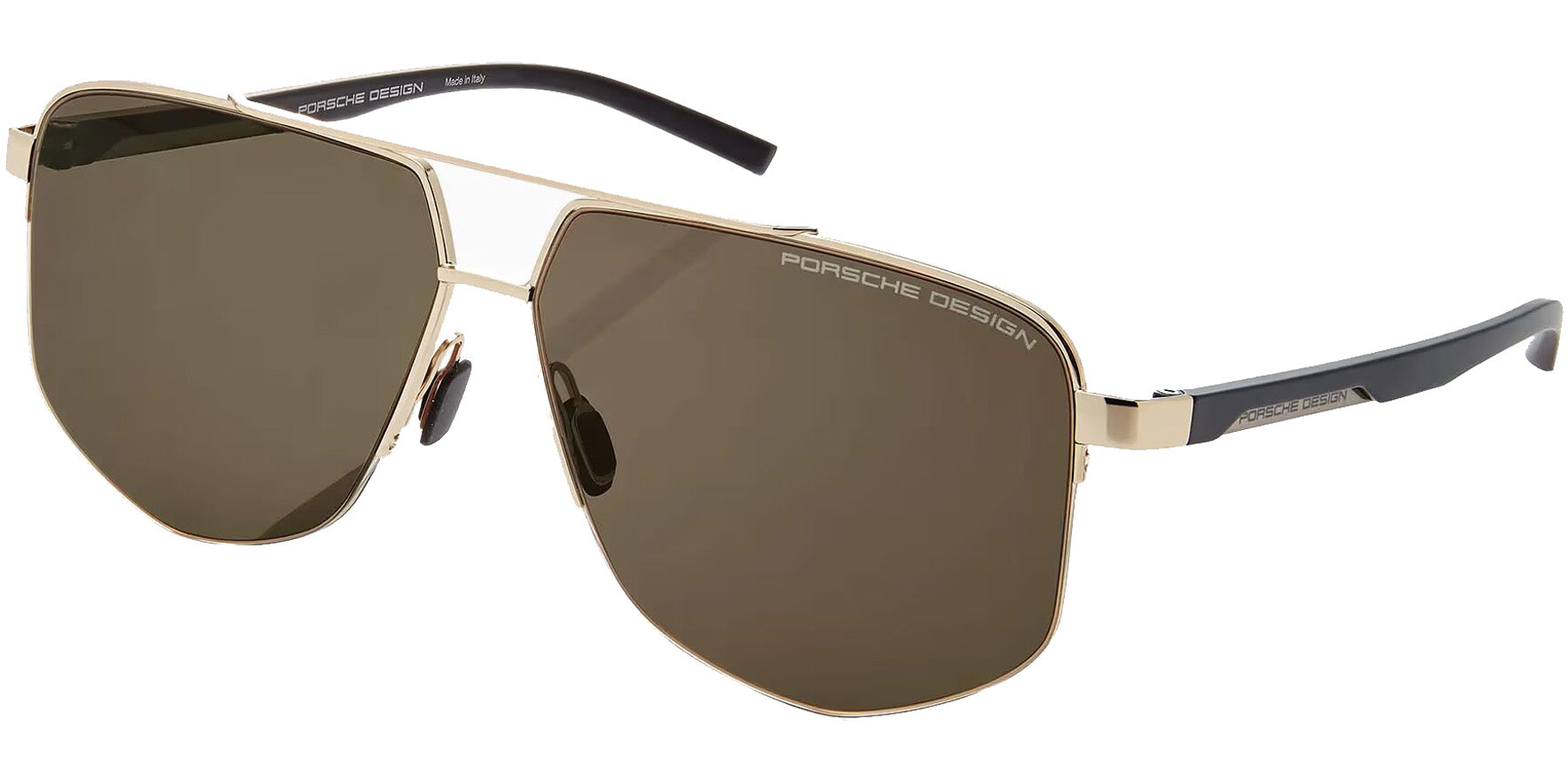 Porsche Design Geometric Semi-Rimless Aviator