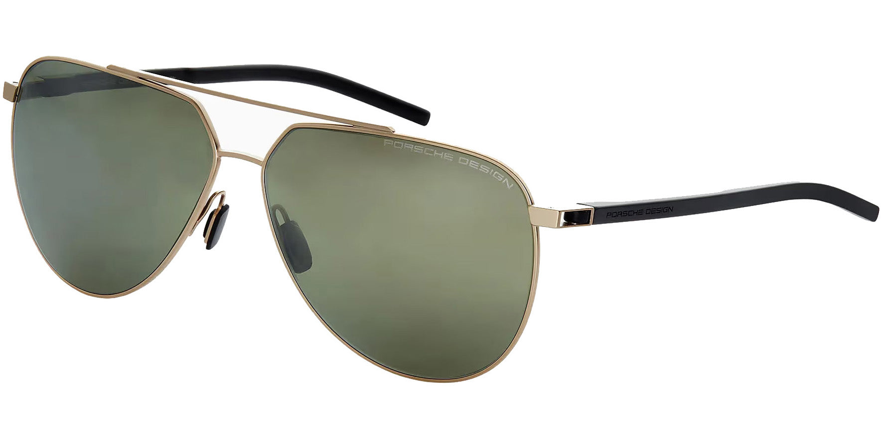 Porsche Design Gold-Tone/Black Titanium Aviator