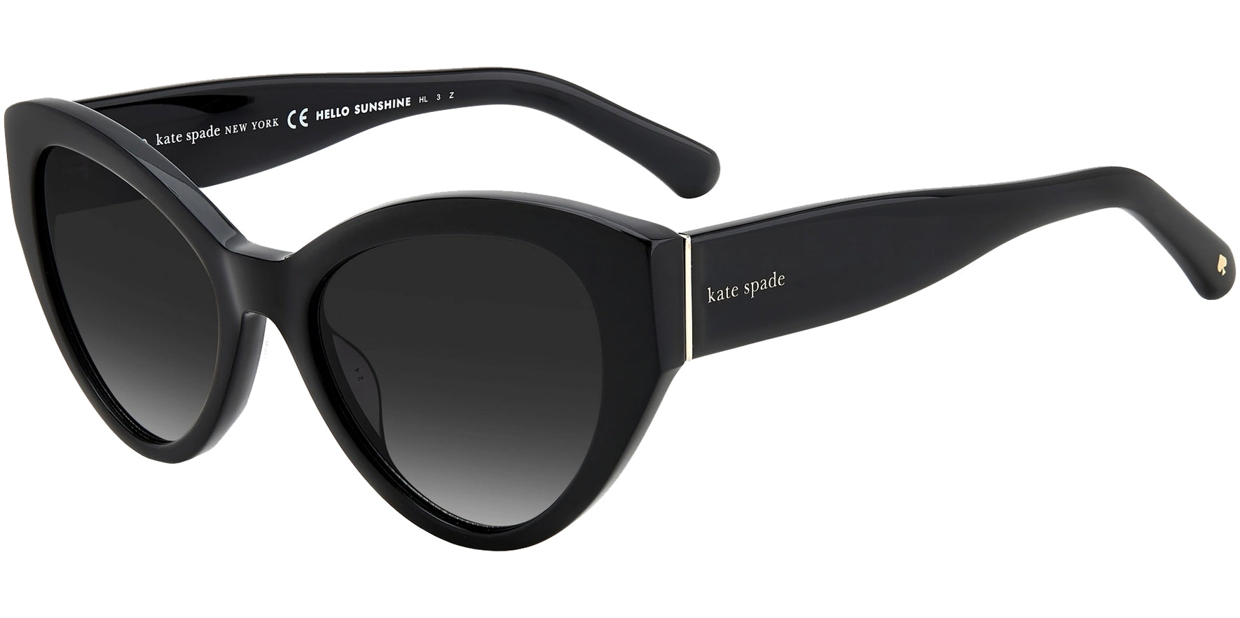 Kate Spade Paisleigh Polarized Black Oval Cat Eye - Eyedictive