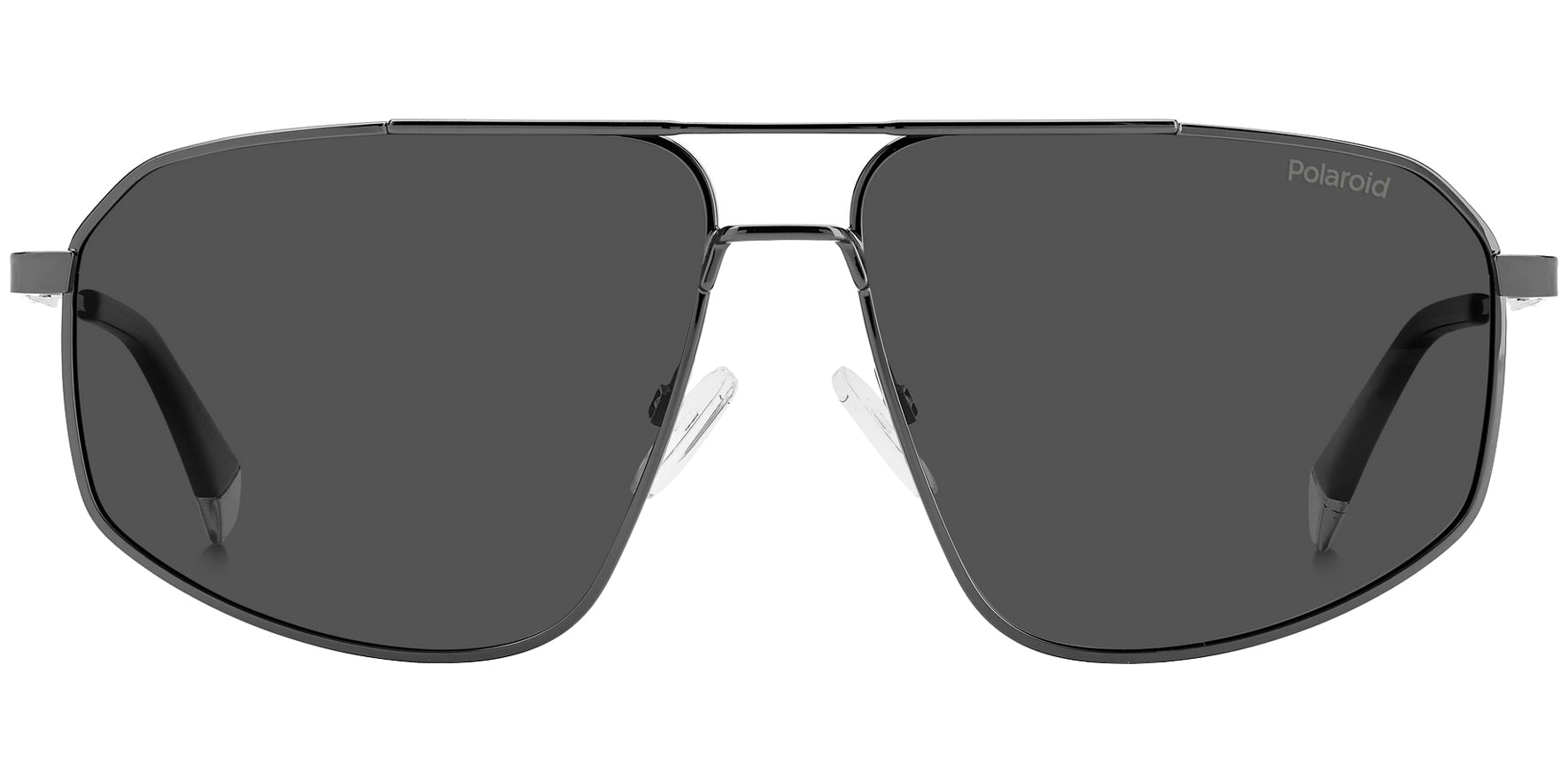 Polaroid Polarized Dark Ruthenium Geometric Aviator - Eyedictive