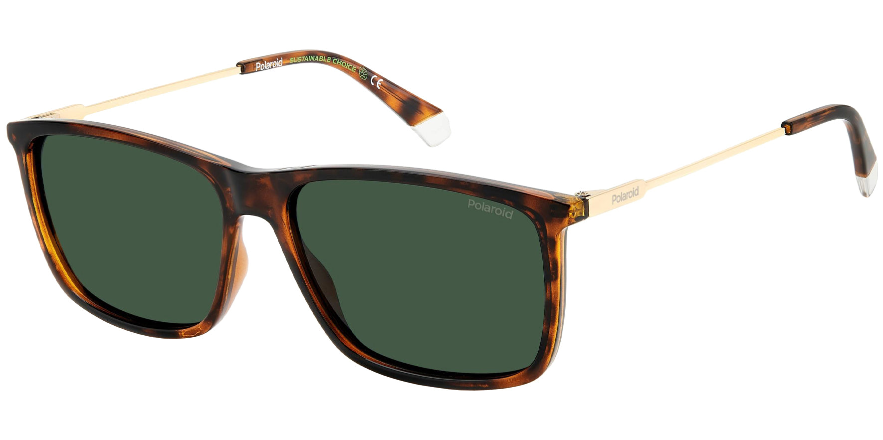 Polaroid Polarized Havana Slim Soft Square - Eyedictive