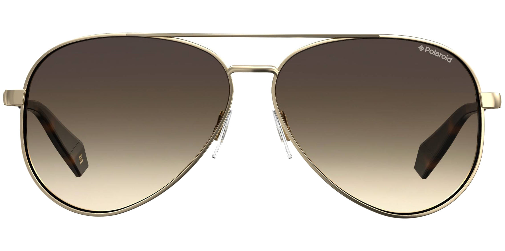 Polaroid Polarized Gold-Tone Aviator w/ Gradient Lens - Eyedictive