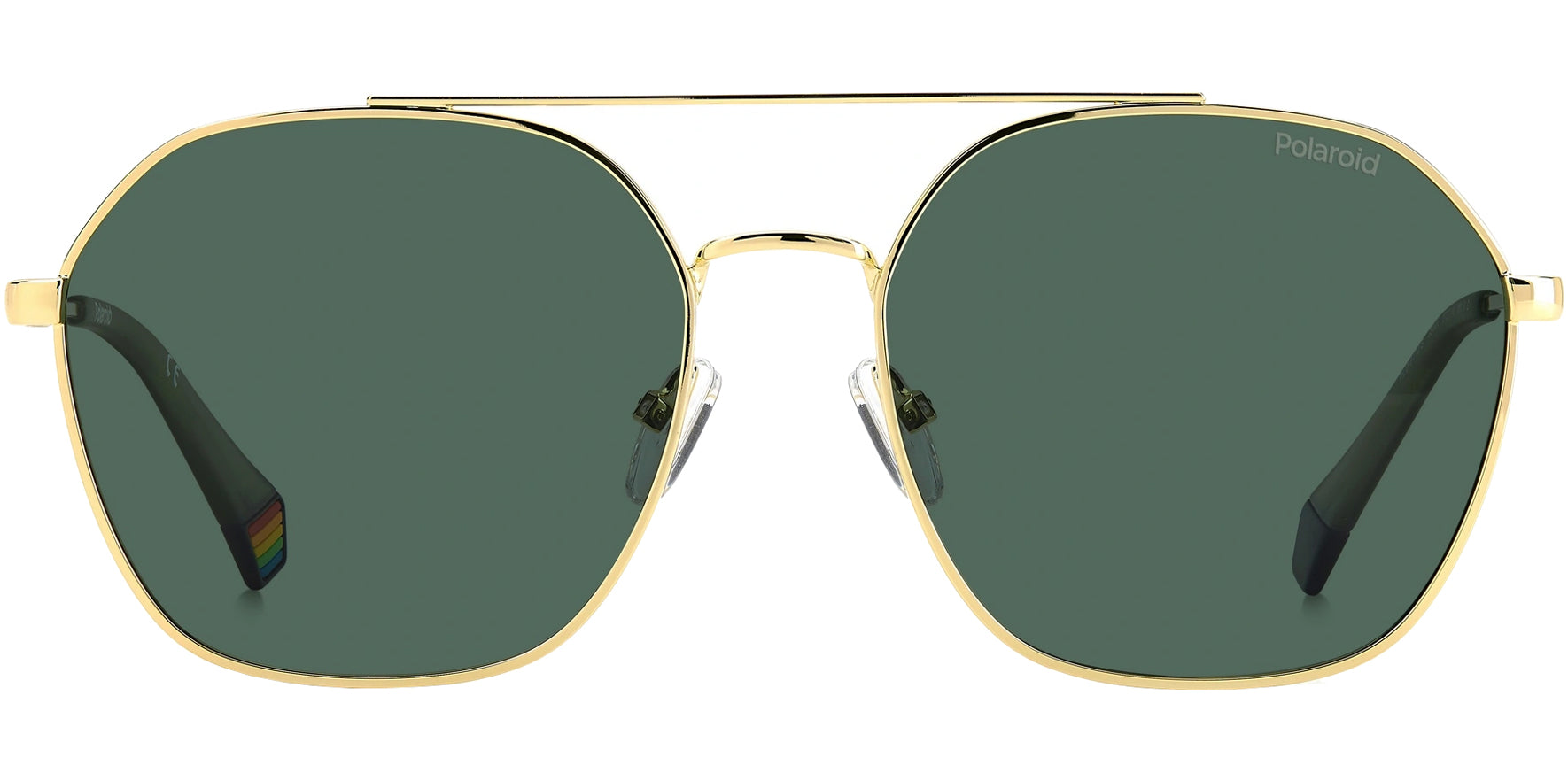 Polaroid Core Polarized Gold-Tone Geometric Pilot - Eyedictive