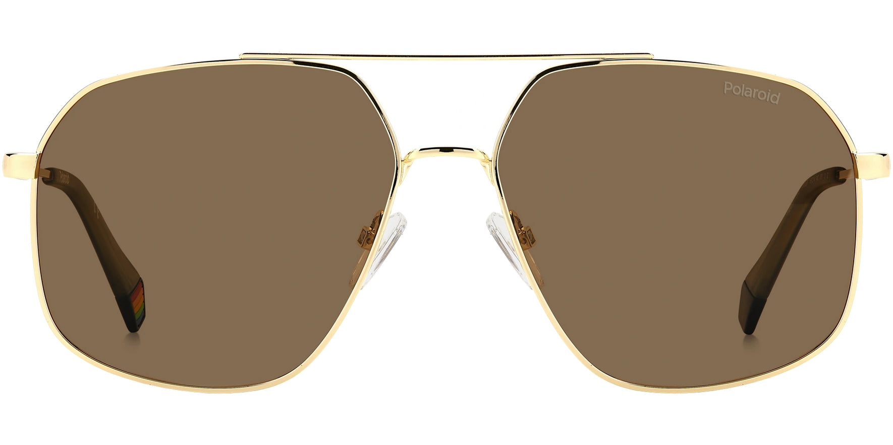 Polaroid Polarized Gold-Tone Geometric Navigator - Eyedictive