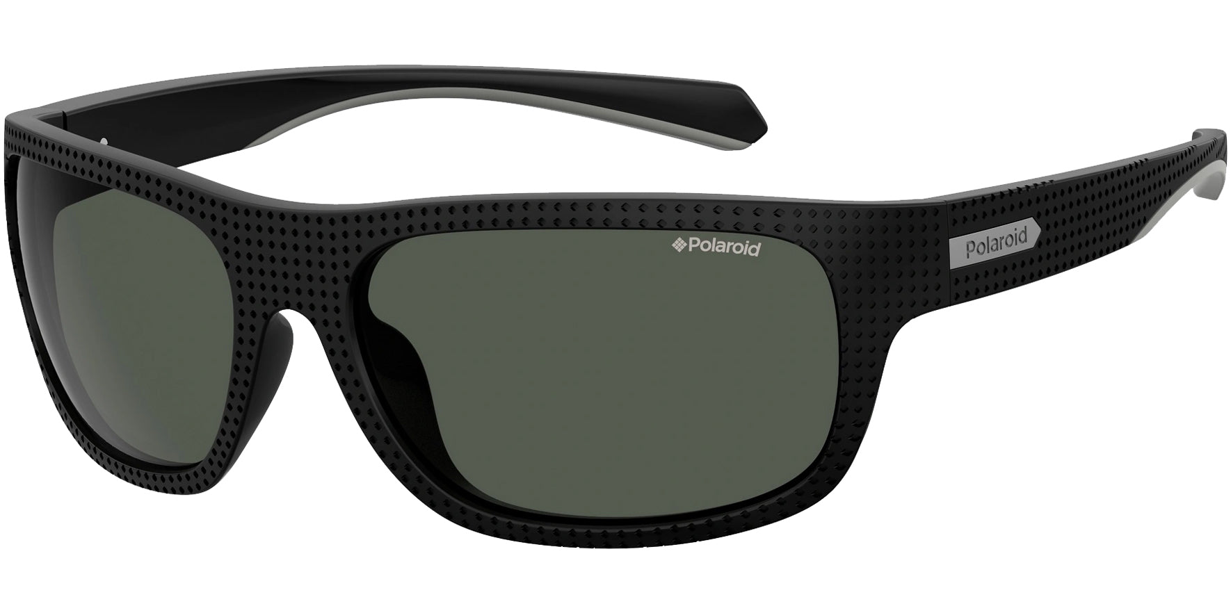 Polaroid Polarized Black Stipple Textured Sport Wrap