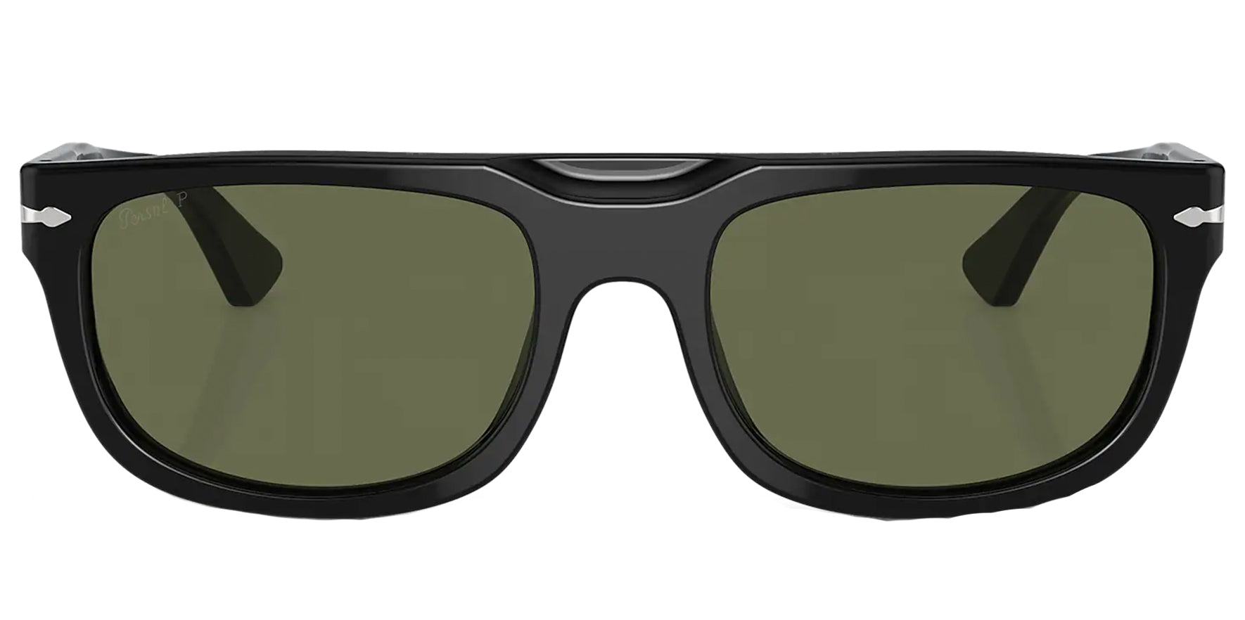 Persol Polarized Oval Shiny Black - Eyedictive