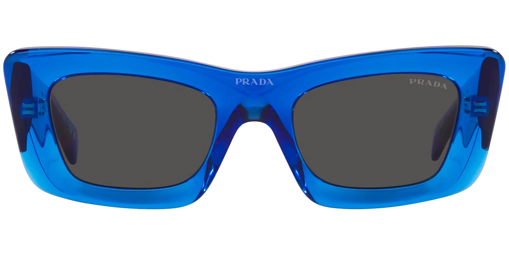 Prada Crystal Electric Blue Chunky Cat Eye