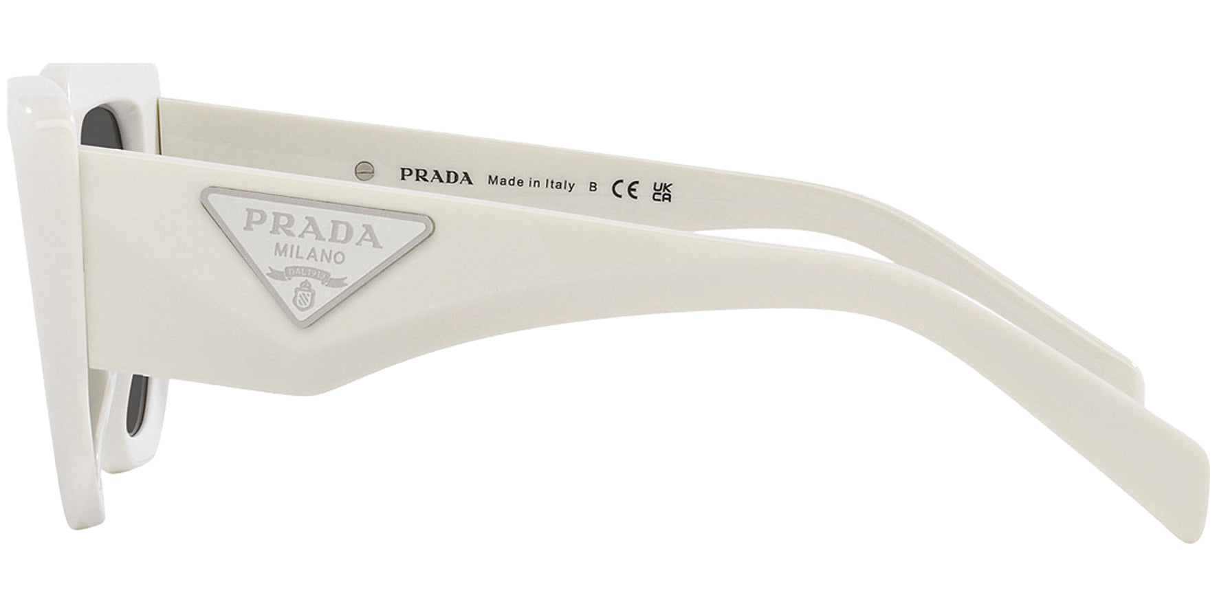 Prada Talc Geometric Squared Cat Eye - Eyedictive