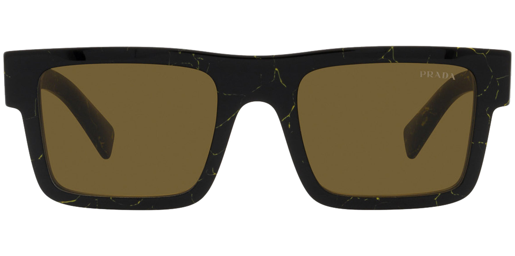 Prada Black/Yellow Marble Square Modern Rectangle - Eyedictive