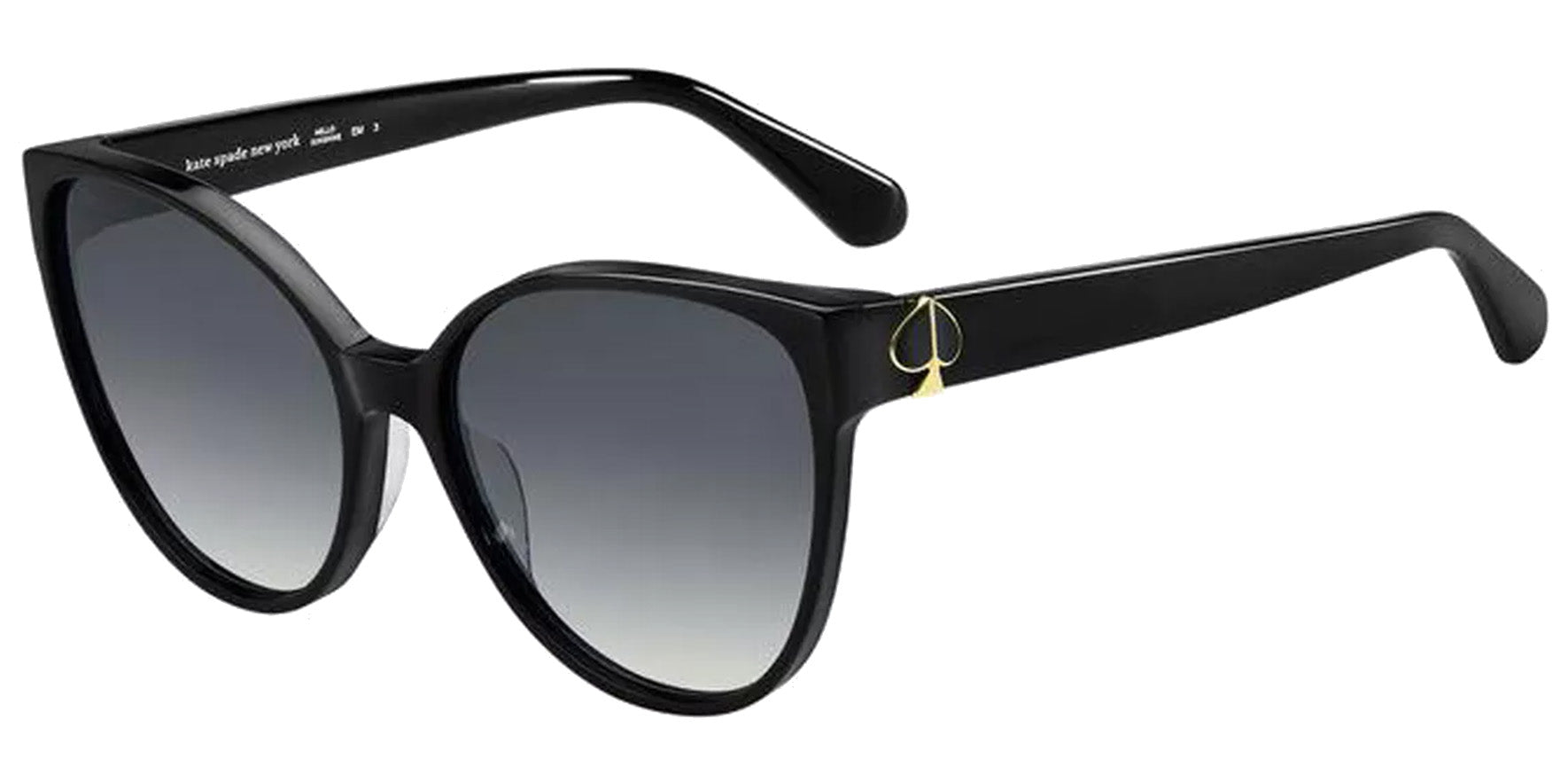 Kate Spade Primrose Black Round Oversized Cat-Eye w/ Gradient Lens