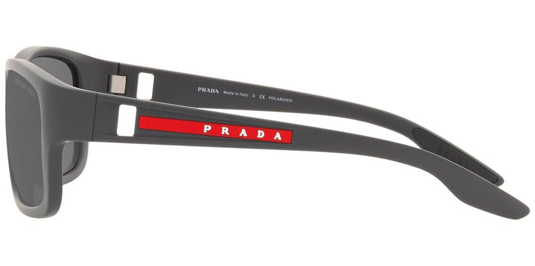 Prada Linea Rossa Polarized Rubber Rectangle Sport - Eyedictive