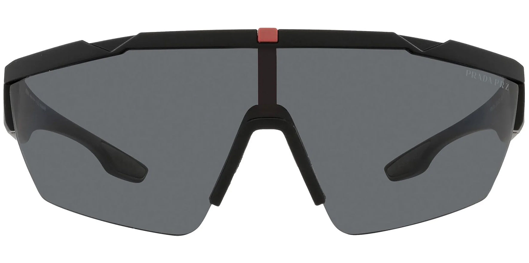 Prada Linea Rossa Polarized Black Rubber Performance Shield - Eyedictive