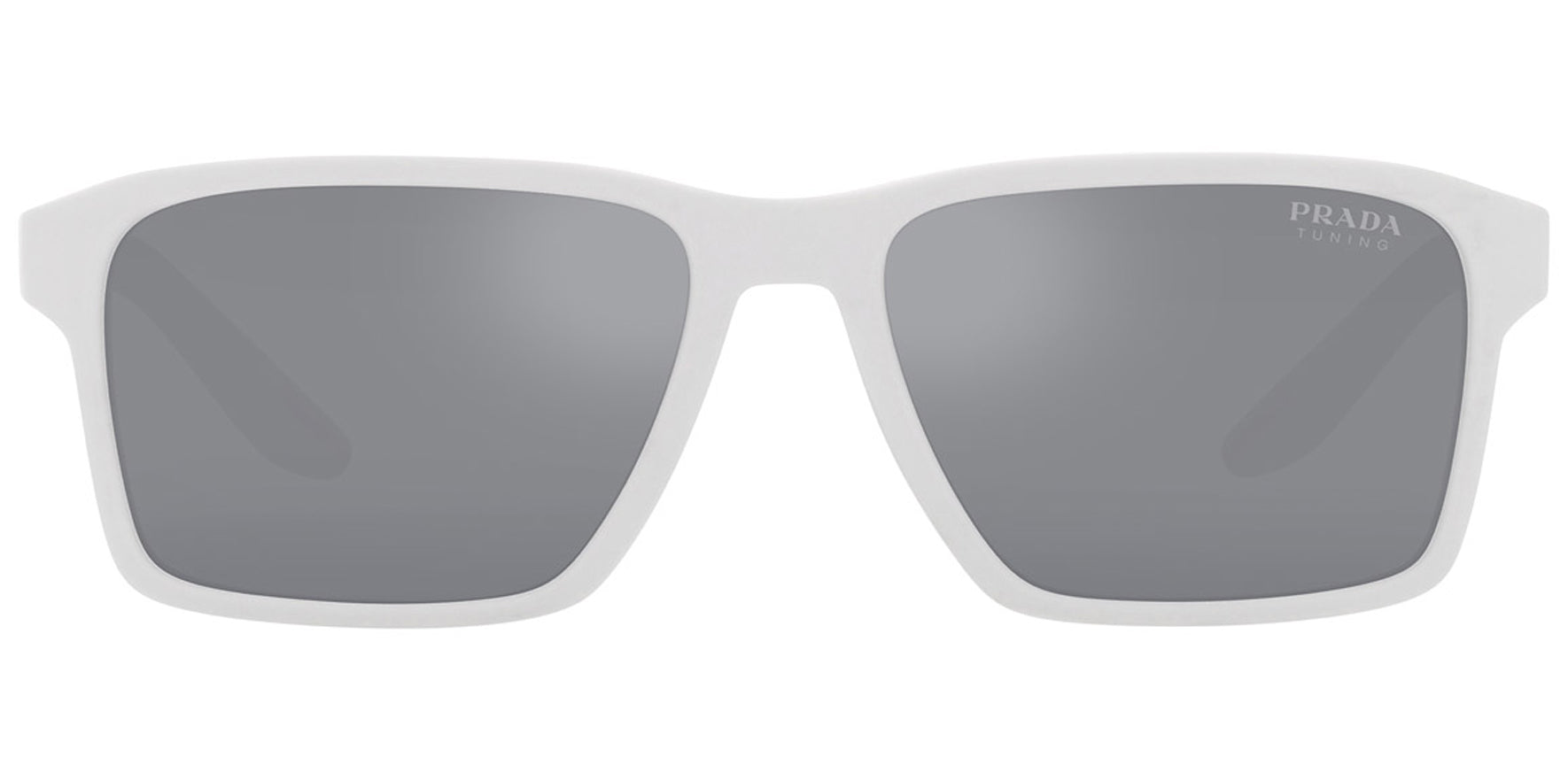 Prada Linea Rossa White Rubber Rectangle - Eyedictive