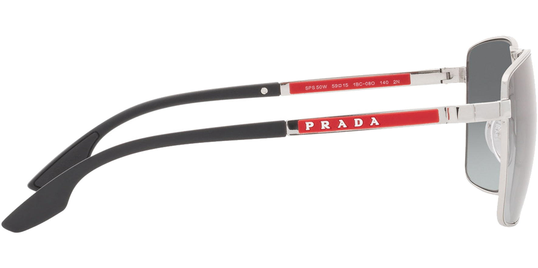 Prada Linea Rossa Silver-Tone Navigator w/ Gradient Lens - Eyedictive