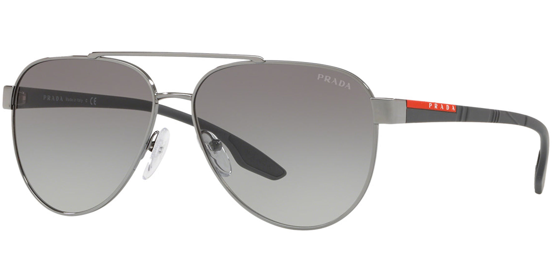 Prada Linea Rossa Gunmetal Aviator w/ Gradient Lens - Eyedictive