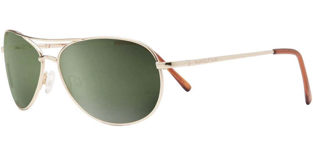 Suncloud Patrol Polarized Aviator Sunglasses w/ Polycarbonate Mirror L ...