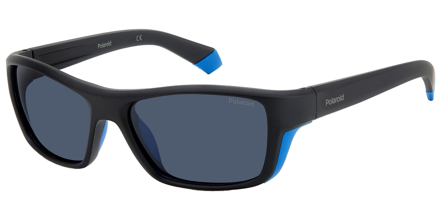 Polaroid Polarized Black Azure Rectangular Wrap