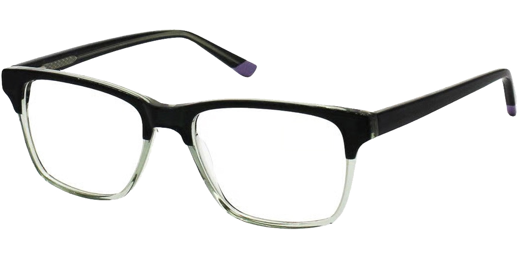 Psycho Bunny Crystal Green Square Browline Eyeglass Frames