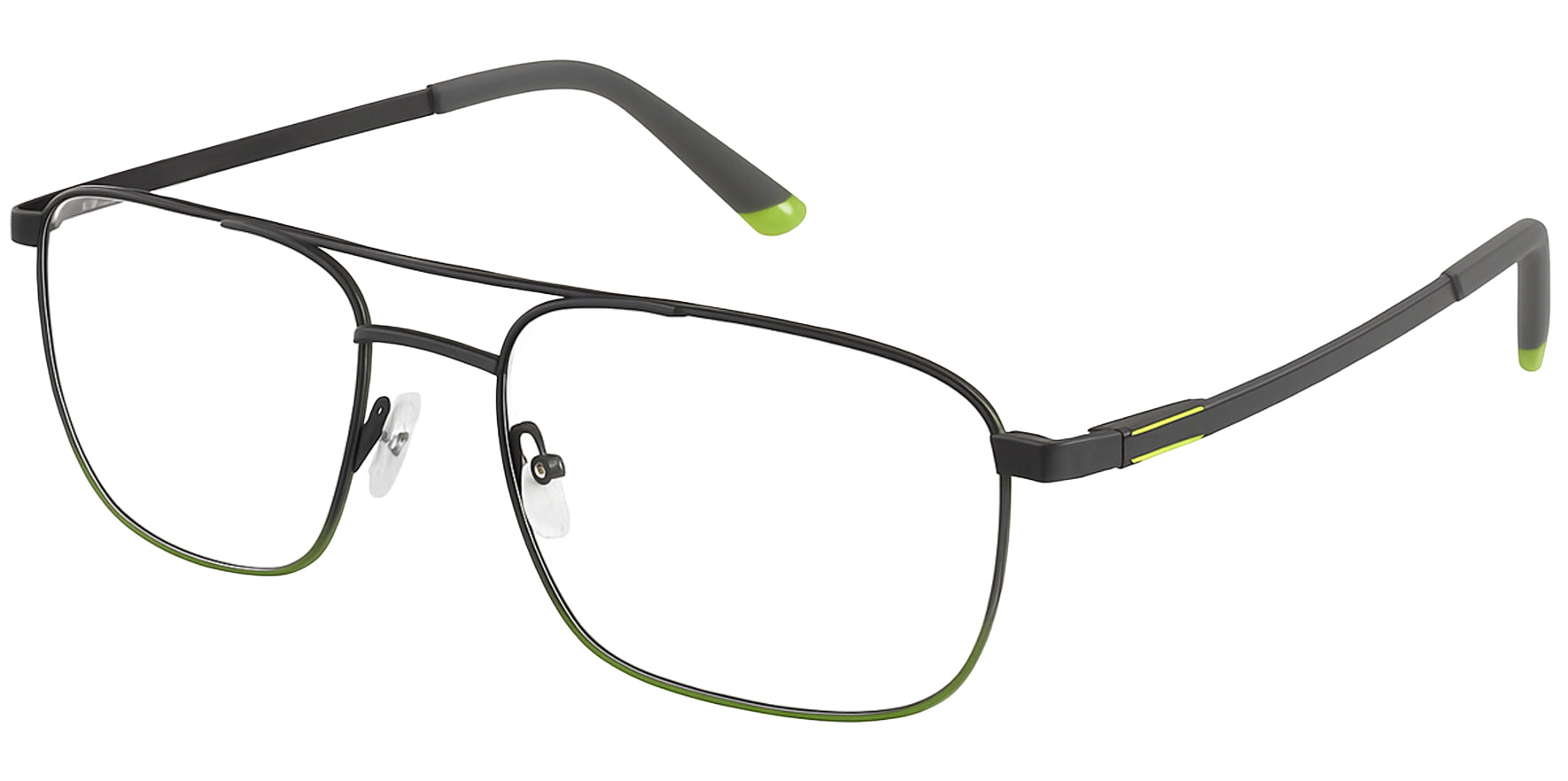 Psycho Bunny Gunmetal Stainless Steel Navigator Eyeglass Frames w/ Spring Flex Hinges