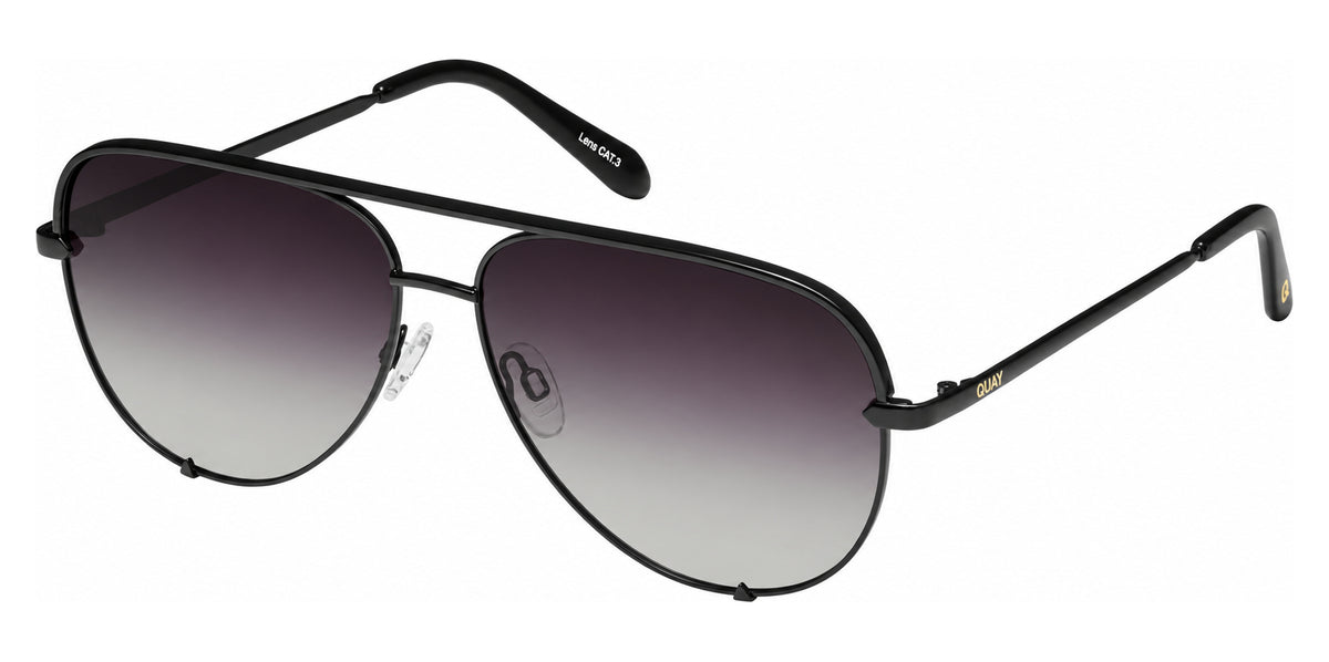 Quay High Key Polarized Extra Large Aviator w/ Gradient Lens
