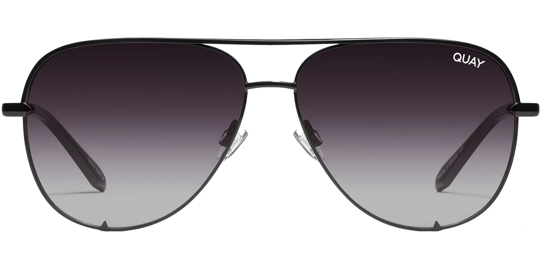Quay High Key Mini Polarized Aviator w/ Gradient Lens