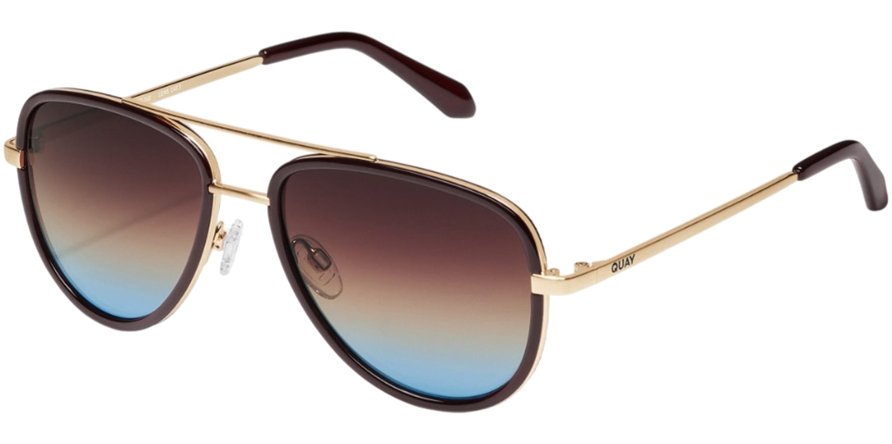 Quay All In Medium Aviator w/ Gradient Lens
