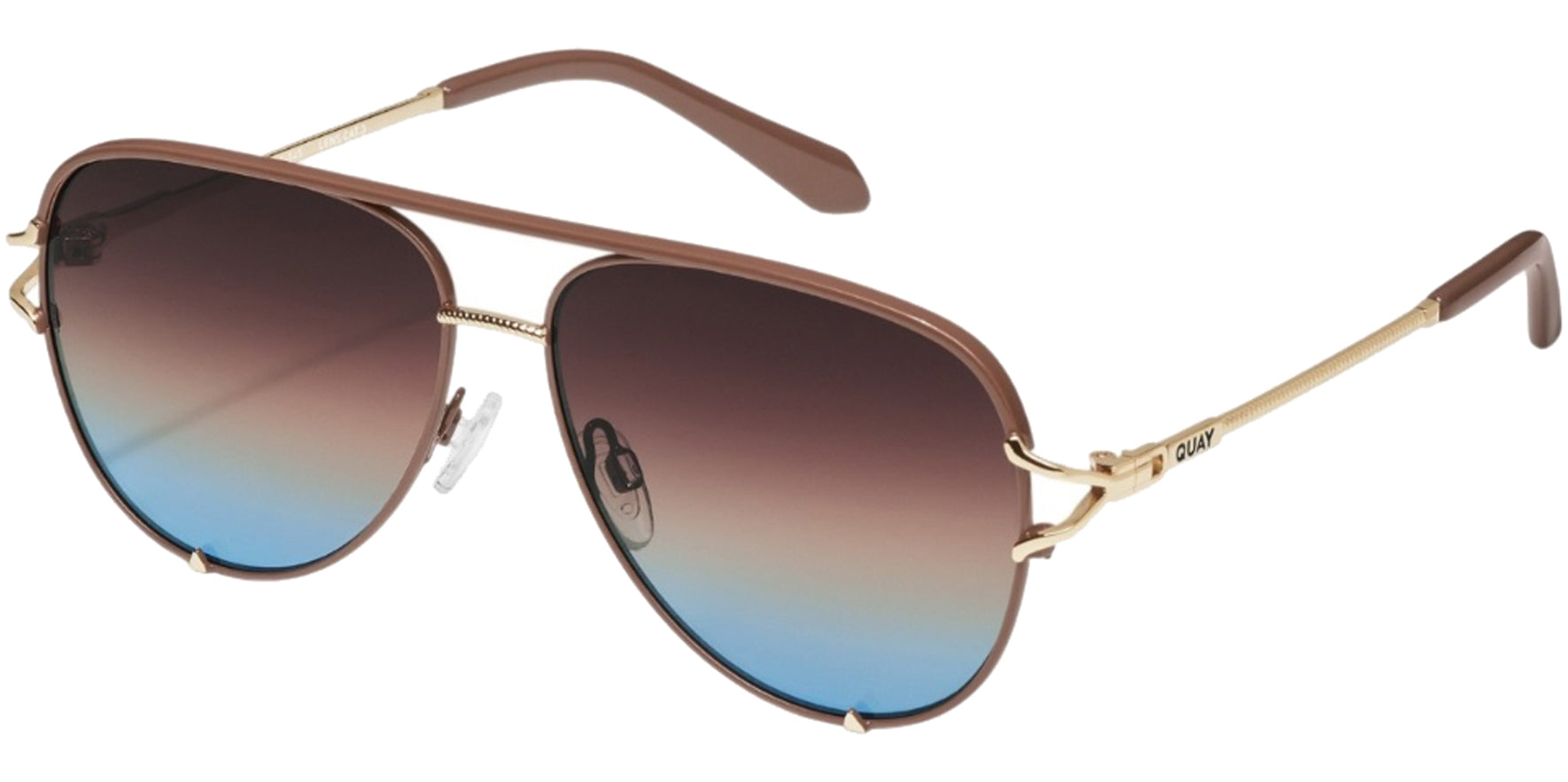Quay High Key Twist Aviator w/ Gradient Lens