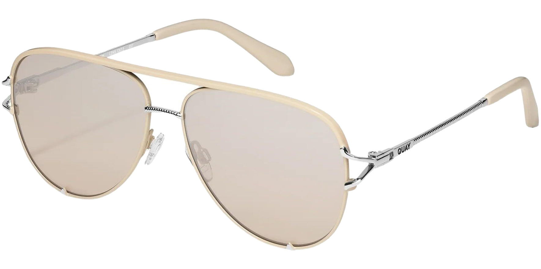 Quay High Key Twist Aviator w/ Gradient Mirror Lens