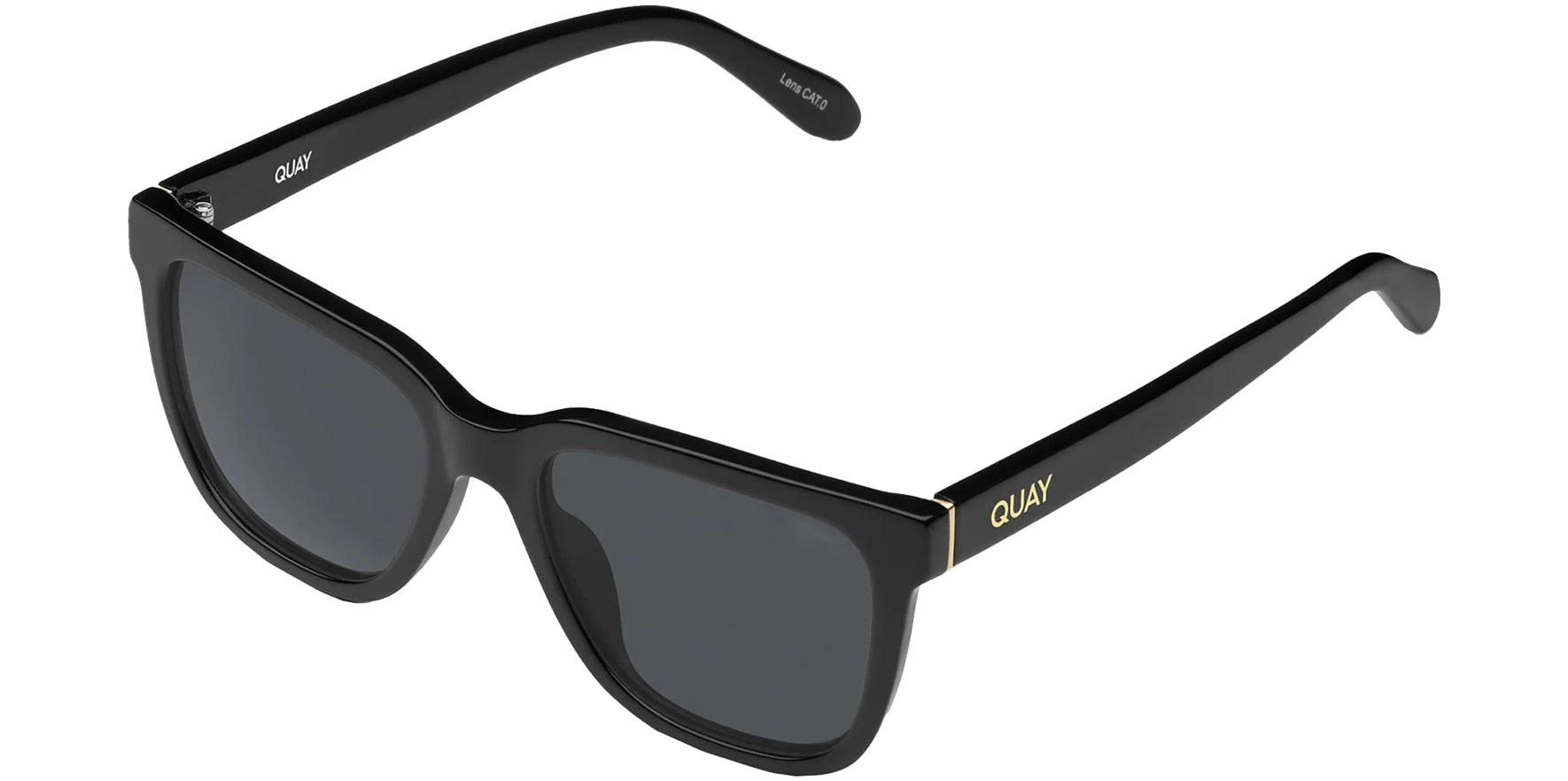Quay Wired Polarized Black Soft Square