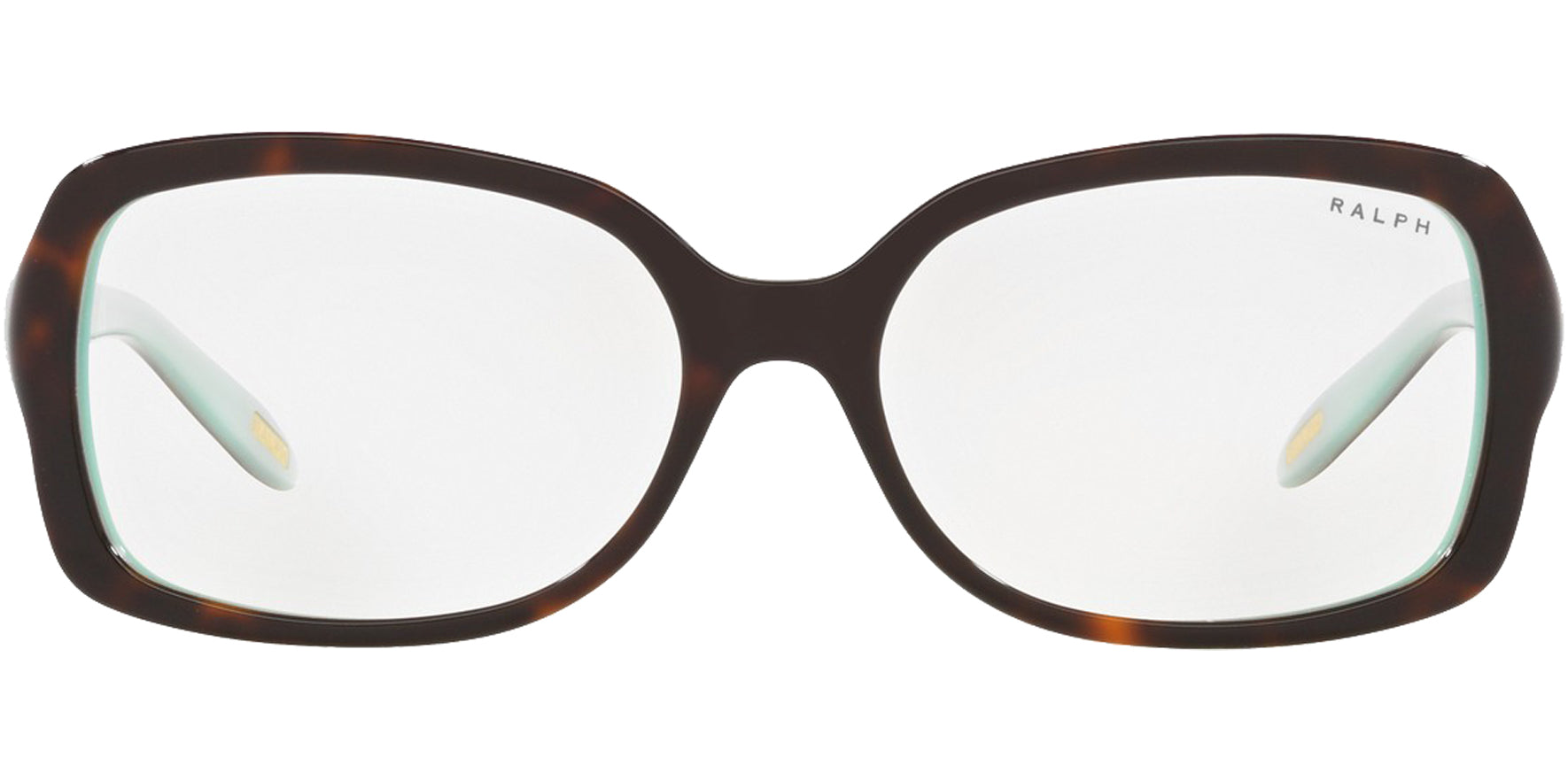 Ralph Lauren Shiny Havana on Aquamarine Rectangle - Eyedictive