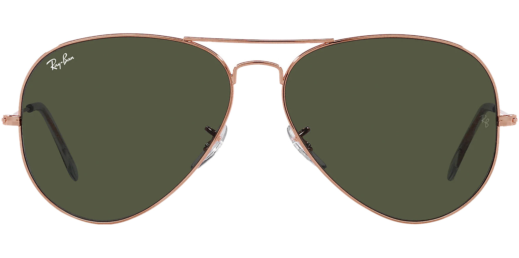 Ray-Ban Rose Gold-Tone Aviator w/ Glass Lens