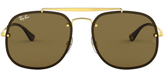 Ray-Ban Blaze General Polished Gold-Tone Square - Eyedictive