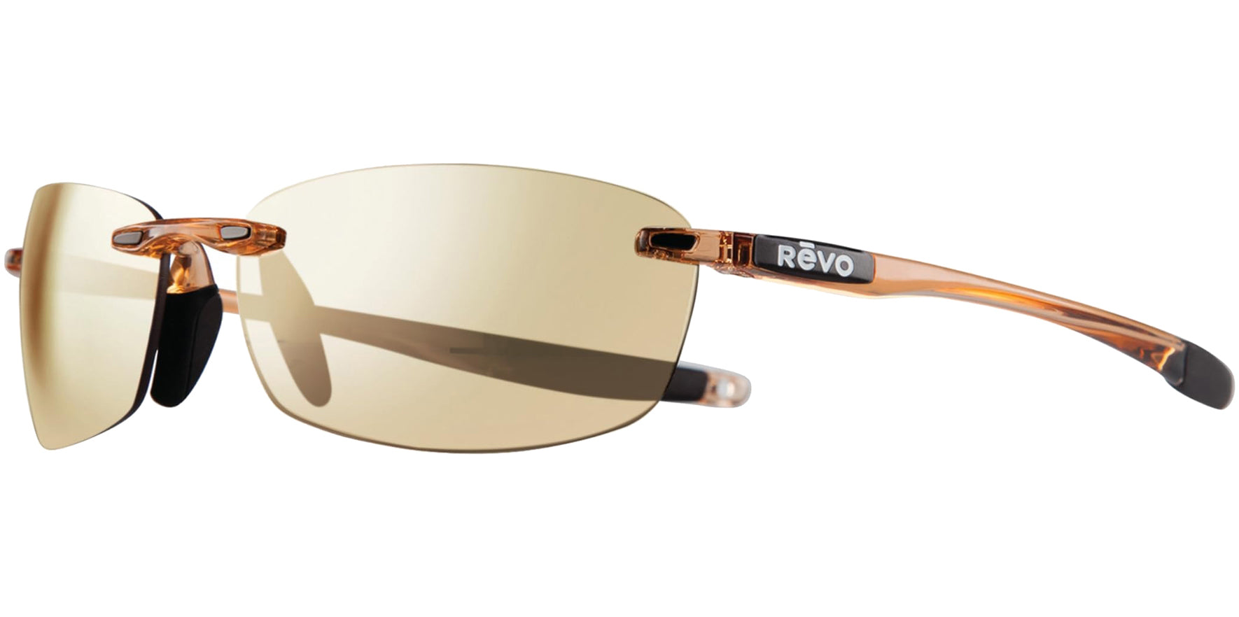 Revo Descend E Polarized Rimless Wrap w/ Mirror Lens
