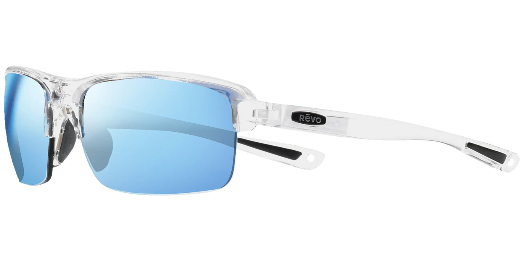 Revo Crux N Polarized Semi-Rimless Wrap w/ Mirror Lens