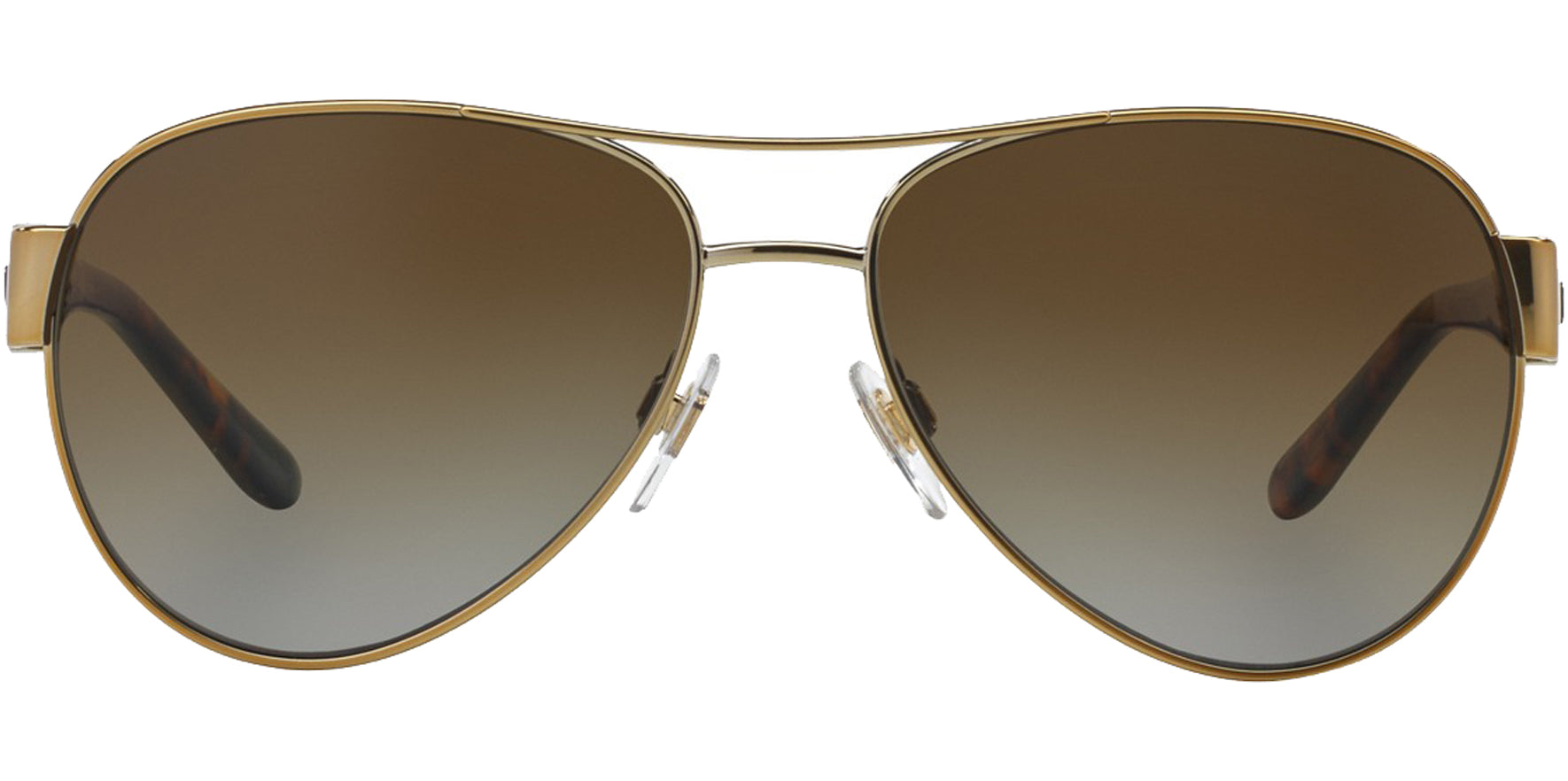 Ralph Lauren Polarized Shiny Pale Gold-Tone Aviator w/ Gradient Lens - Eyedictive