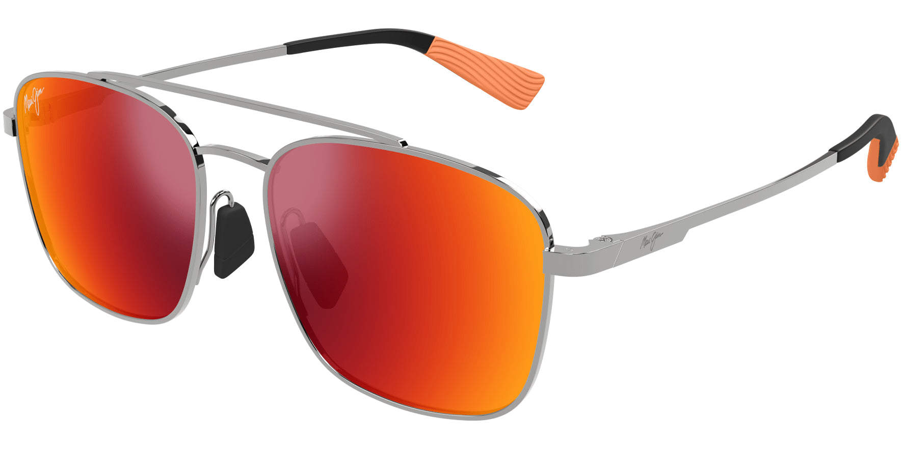 Maui Jim Polarized Piwai Titanium Navigator w/ Mirror Lens