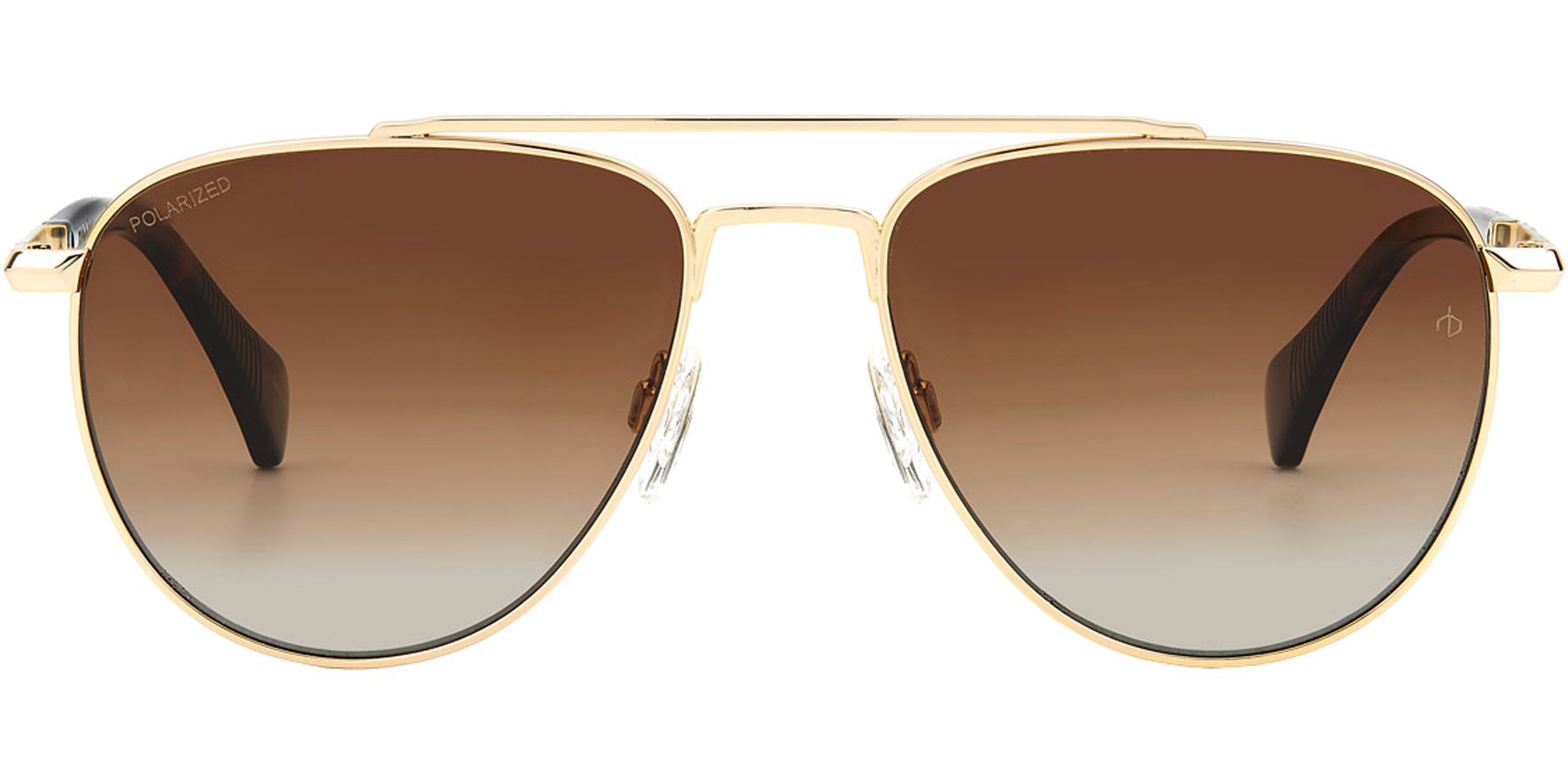 Rag & Bone Polarized Gold-Tone Aviator - Eyedictive