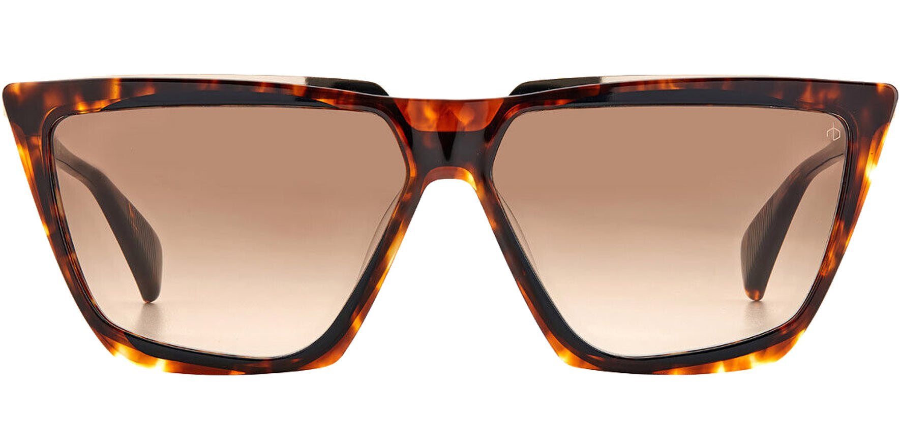 Rag & Bone Havana Brown/Black Geometric Flat-Top - Eyedictive