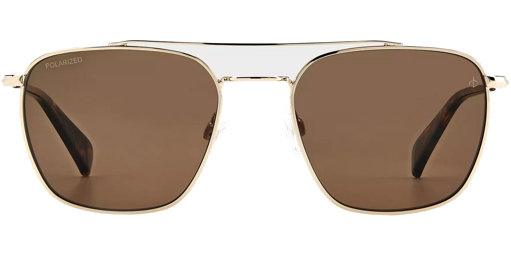 Rag & Bone Polarized Gold-Tone Square - Eyedictive