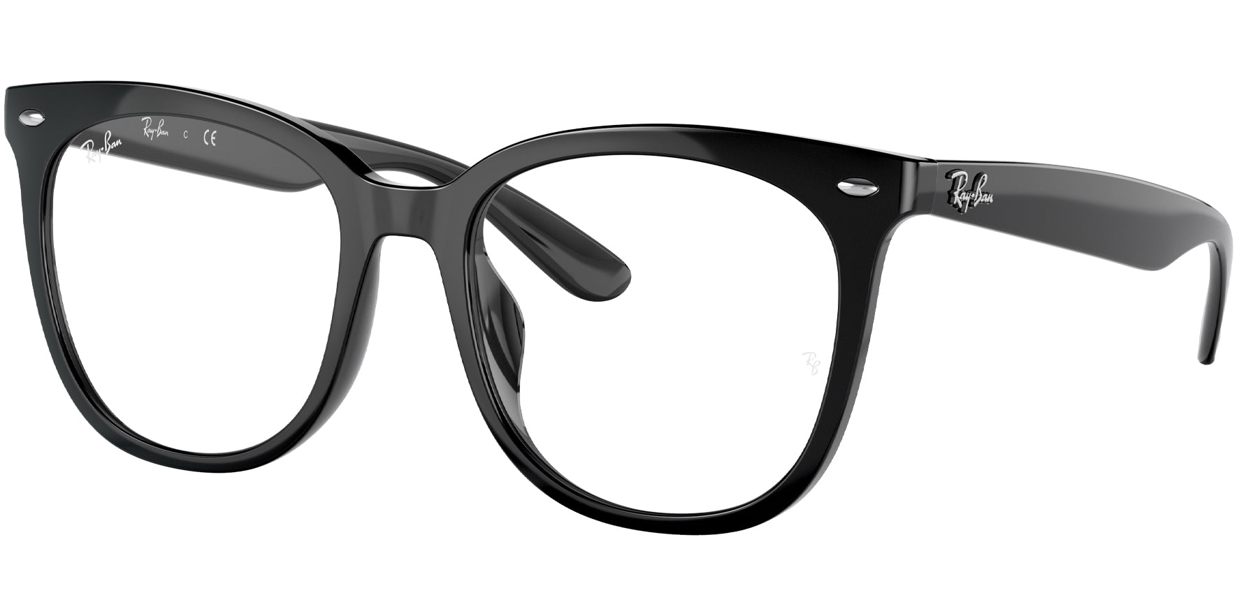 Ray-Ban Soft Square Eyeglasses w/ Front Rivets