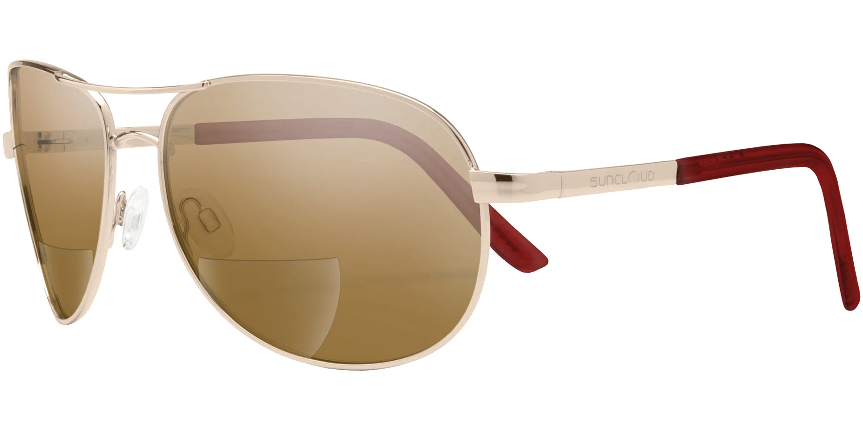 Suncloud Polarized Gold-Tone Aviator +1.50 Reader
