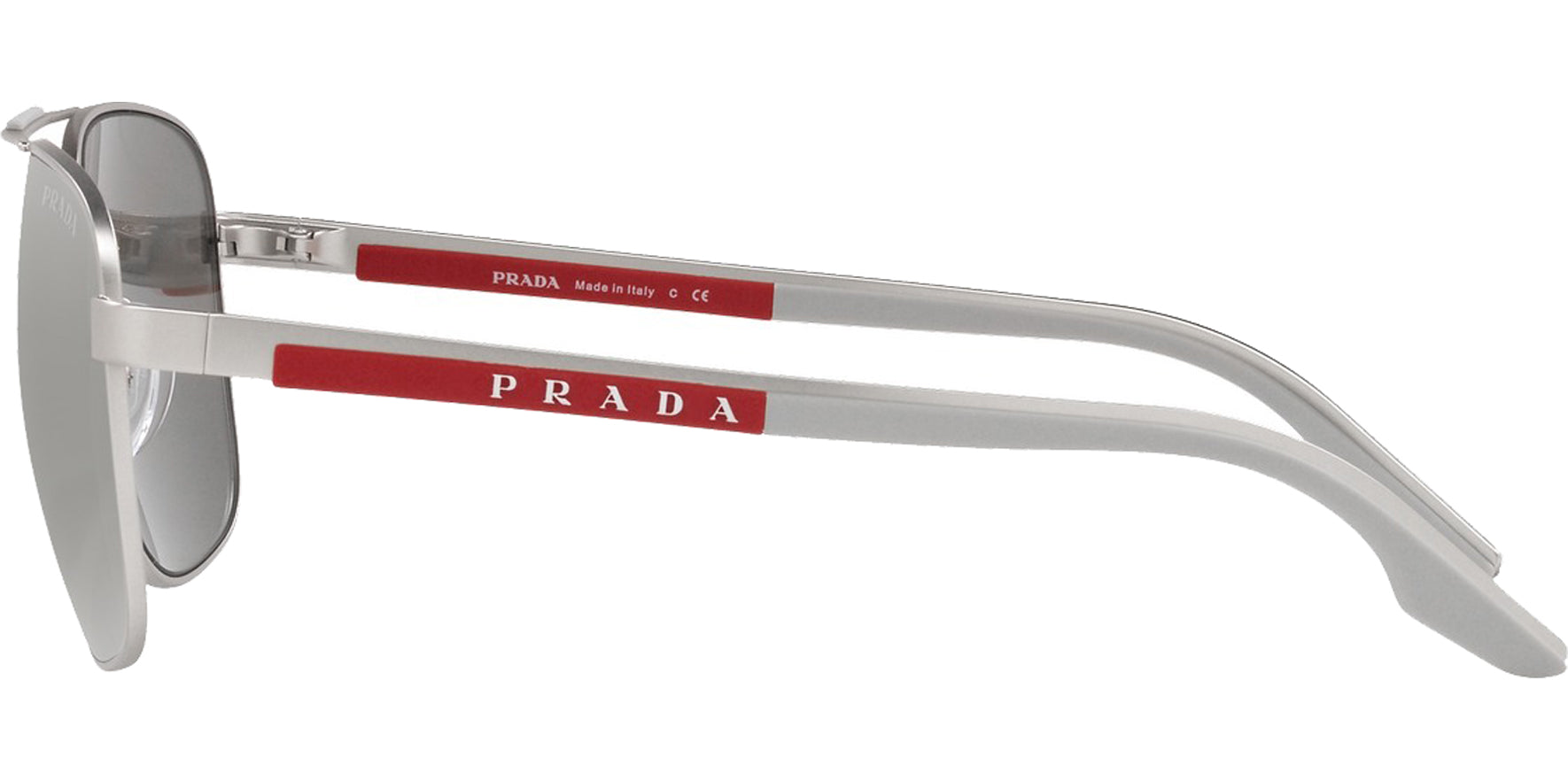 Prada Linea Rossa Matte Silver Navigator - Eyedictive